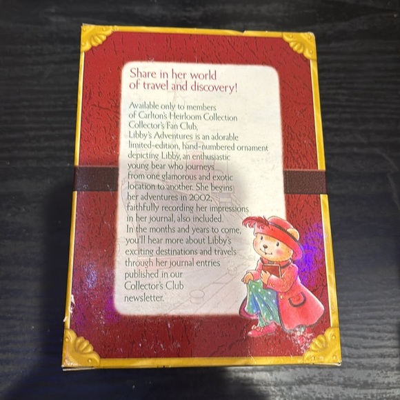 Libby's Adventures Holiday Ornament - Red and Gold - Picture 3 of 5